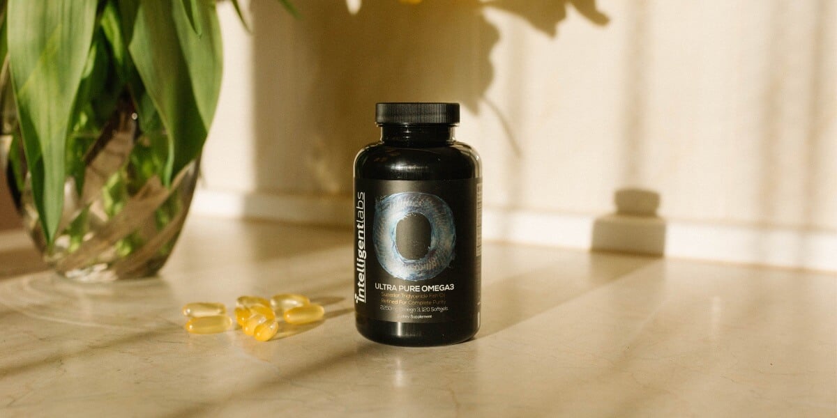bottle of omega-3 from intelligent labs