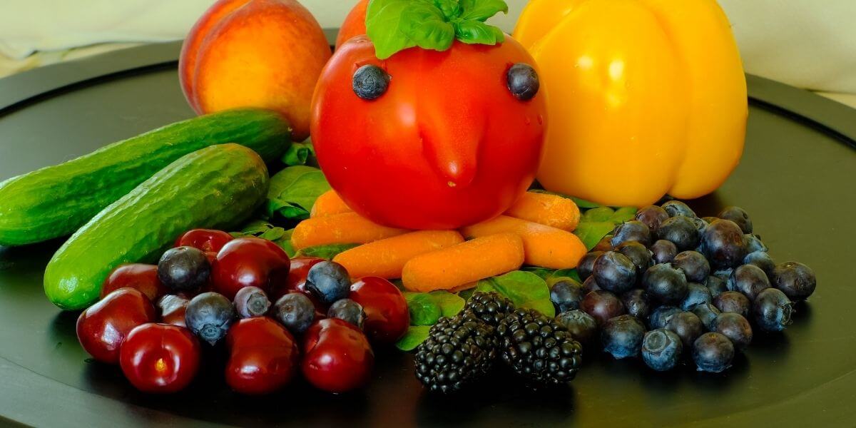 rainbow veggie platter